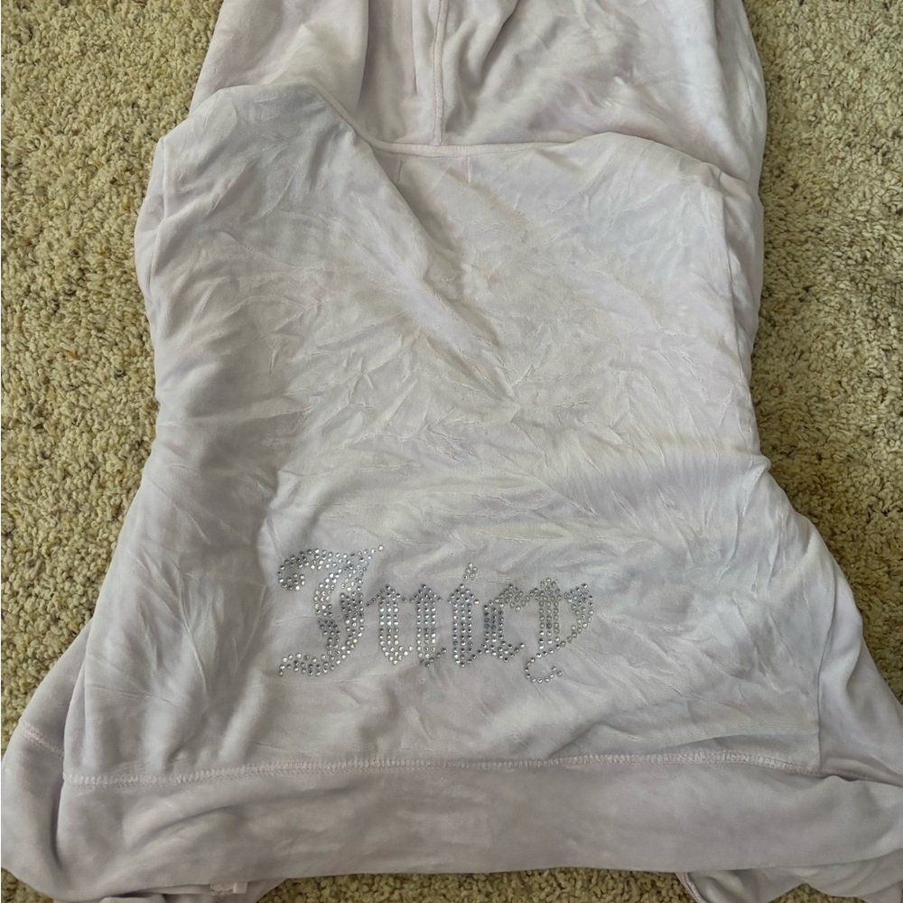 Juicy Couture Soft Gray Velour Hoodie